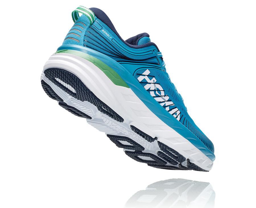 Hoka One One Tenisky Panske Modre/Biele - Bondi 7 - 78964-LXJS